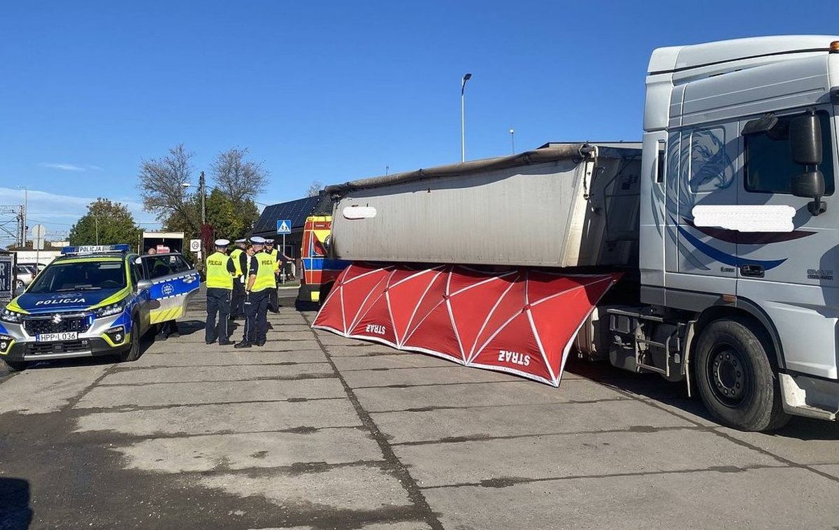 Śmiertelne potrącenie rowerzystki przez ciężarówkę