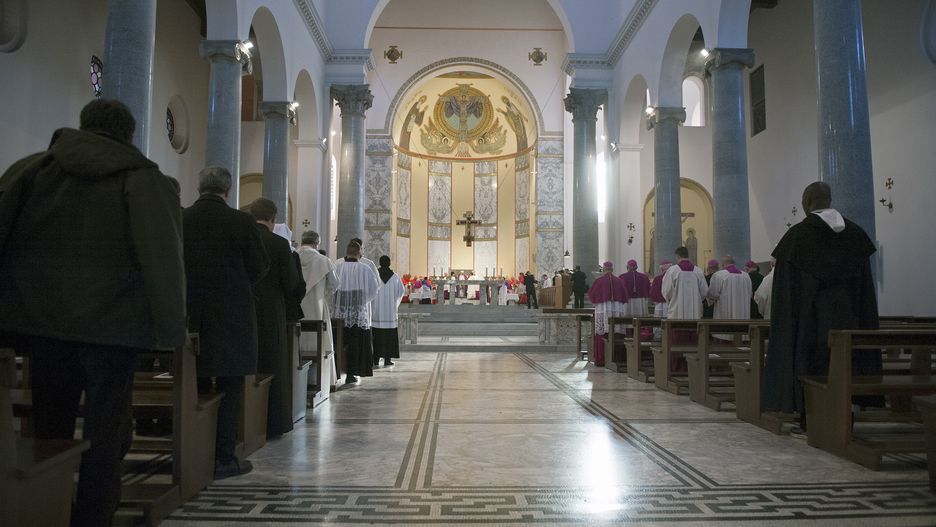 VATICAN CITY, VATICAN - FEBRUARY 26: Pope Francis celebrates Ash Wednesday Service at Santa Sabina Basilica, on February 26, 2020 in Vatican City, Vatican. (Photo by Vatican Pool/Getty Images)