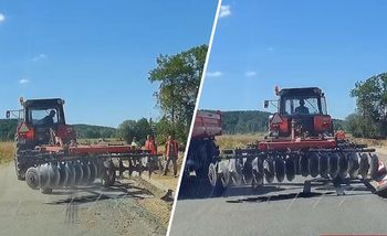 Kolejne uszkodzenie przez rolnika. Jest nagranie