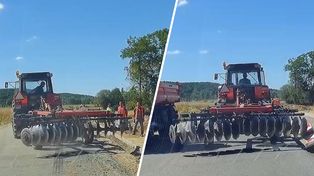 Kolejne uszkodzenie przez rolnika. Jest nagranie