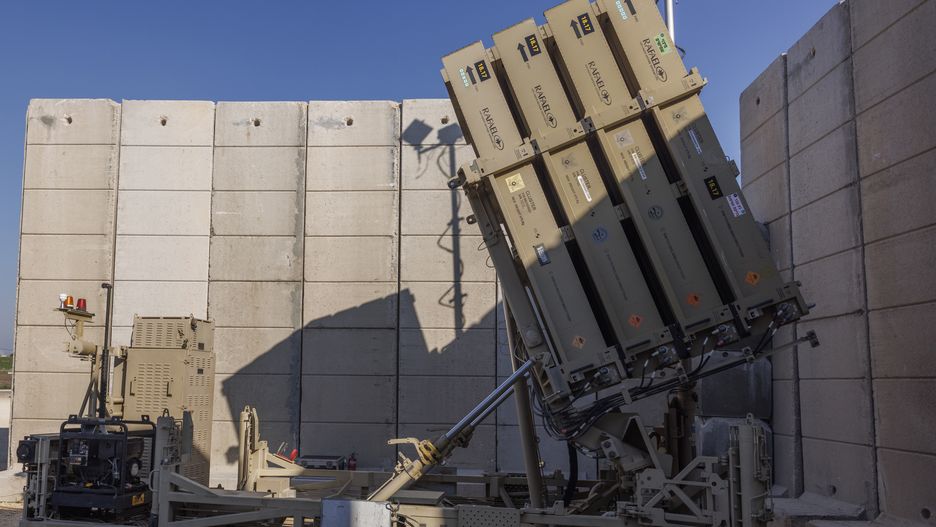 A Rafael Advanced Defense Systems Ltd. anti-missile battery which forms part of the Iron Dome air defense system in northern Israel, on Monday, Jan. 13, 2025. The Iron Dome missile defense system is activated when the projectiles are heading to populated areas. Photographer: Kobi Wolf/Bloomberg via Getty Images
