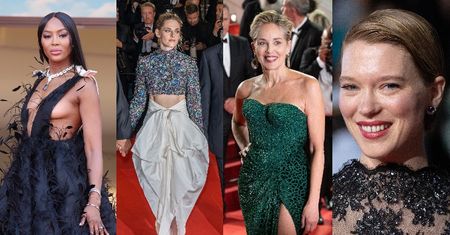 Gwiazdy błyszczą w Cannes: awangardowa Kristen Stewart, wydekoltowana Naomi Campbell, szykowna Sharon Stone... (ZDJĘCIA)
