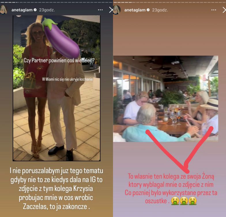 Aneta Glam uderza w Caroline Derpienski i jej ukochanego