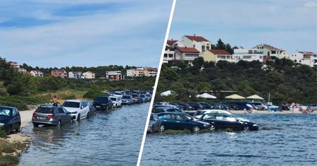 Cena bezpłatnego parkingu. Zadowoleni turyści zaparkowali, a potem musieli "wyławiać" auta