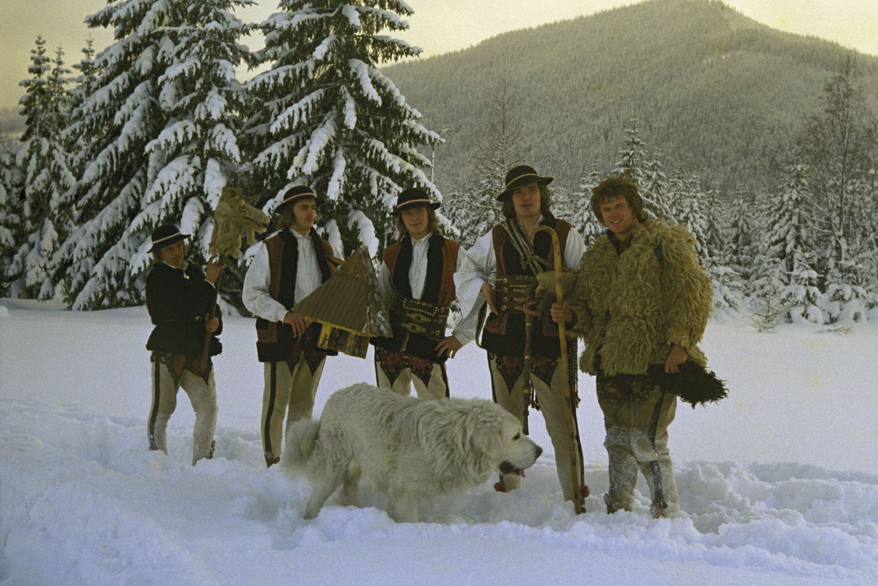 Polska 1976. Kolędnicy na Podhalu.