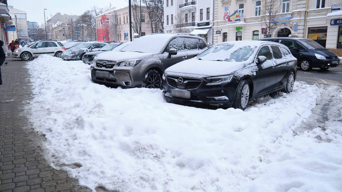 Samochody zaparkowane w Strefie Płatnego Parkowania przy ul. Krakowskie Przedmieście w Lublinie