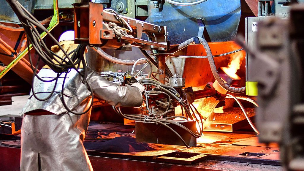 Operations Inside The ArcelorMittal Dofasco Inc. Steel Manufacturing Facility
A worker operates machinery inside the ArcelorMittal Dofasco Inc. steel plant in Hamilton, Ontario, Canada, on Friday, Jan. 13, 2017. ArcelorMittal Dofasco Inc. ships 4.5 million net tons of flat carbon steel annually. Photographer: James MacDonald/Bloomberg via Getty Images
Bloomberg
Steel, Metals, Canadian, Manufacturing, Americas