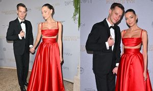 Wydekoltowana Edyta Zając i Michał Mikołajczak trzymają się za ręce na ściance. Słodziaki? (ZDJĘCIA)