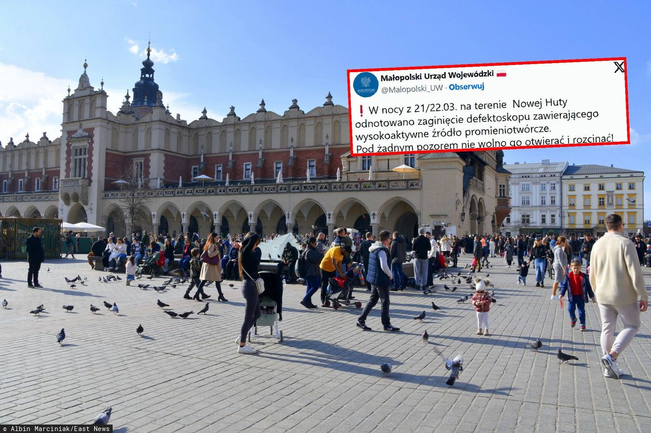 W Krakowie zgubiono promieniotwórcze urządzenie