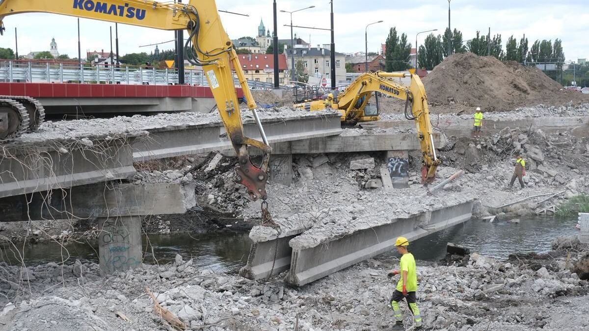 Rozbiórka drugiego mostu na al. Unii Lubelskiej