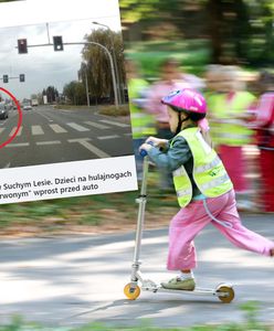 Wstrzymali oddech. Wjechał na hulajnodze wprost pod auto
