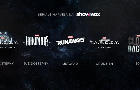 „Inhumans”, „The Runaways”, „Agenci T.A.R.C.Z.Y.” i „Cloak&amp;Dagger” w Showmax