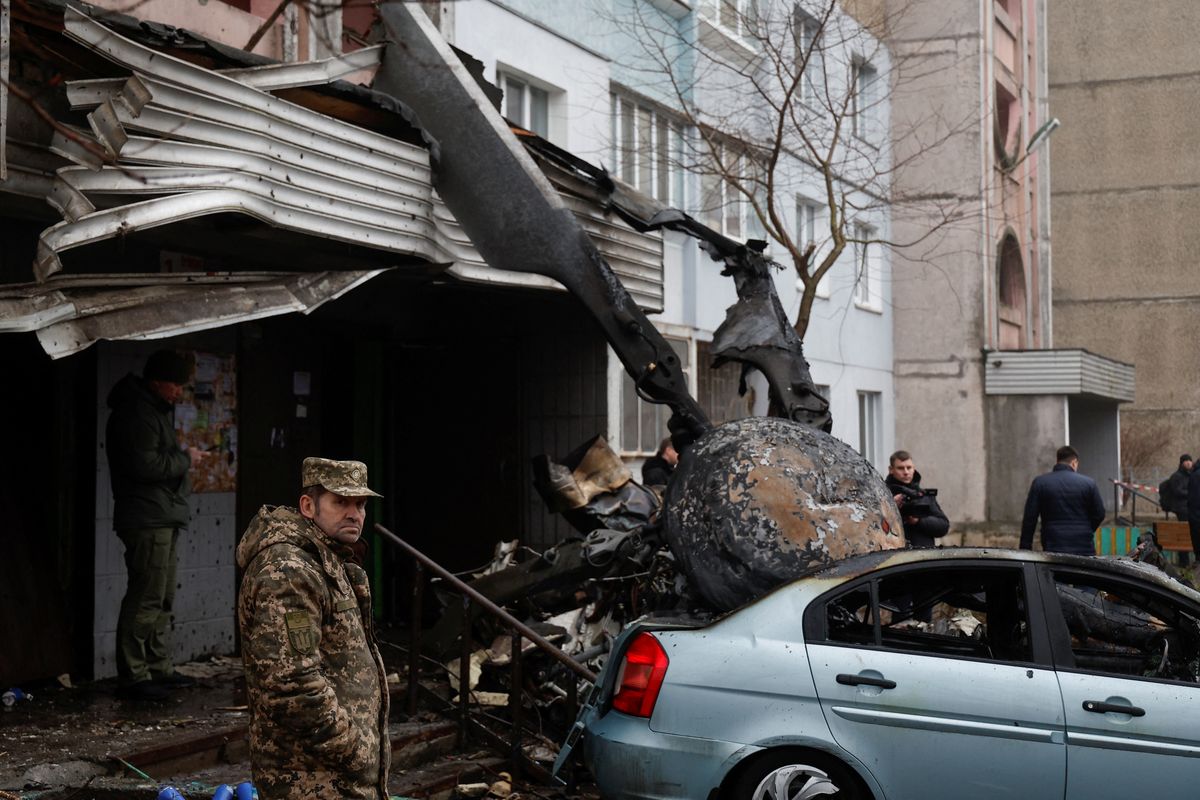 W obwodzie kijowskim rozbił się śmigłowiec. Są ofiary