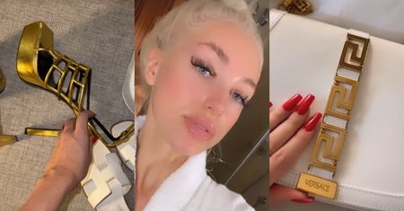 Caroline Derpienski szykuje się na swój pokaz mody i chwali się zakupami od Versace za KILKANAŚCIE TYSIĘCY (ZDJĘCIA)