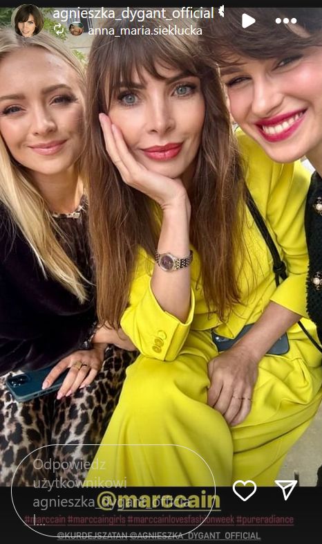 Kurdej-Szatan, Dygant i Sieklucka na pokazie mody w Berlinie