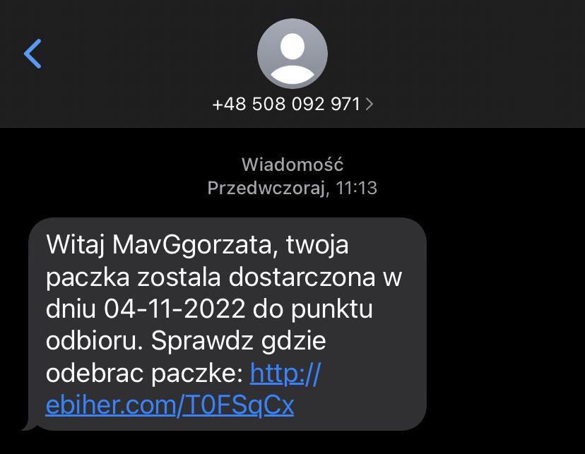 Fałszywy SMS