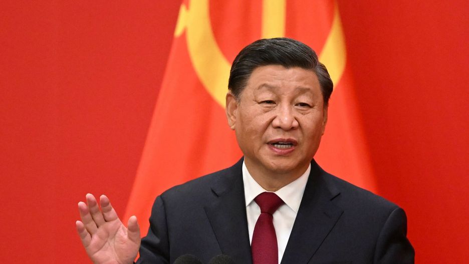 20. kongres Komunistycznej Partii Chin
China's President Xi Jinping speaks during the introduction of members of the Chinese Communist Party's new Politburo Standing Committee, the nation's top decision-making body, to the media in the Great Hall of the People in Beijing on October 23, 2022. (Photo by Noel CELIS / AFP)
NOEL CELIS