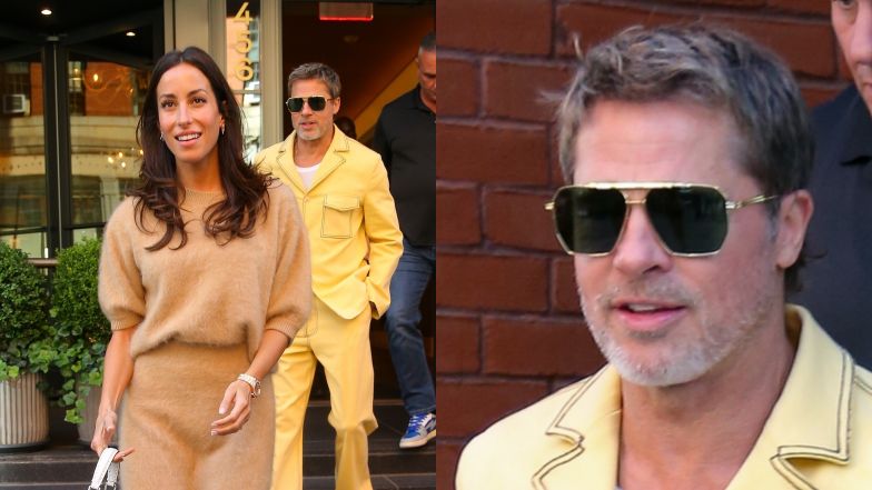 Brad Pitt with Ines de Ramon in New York