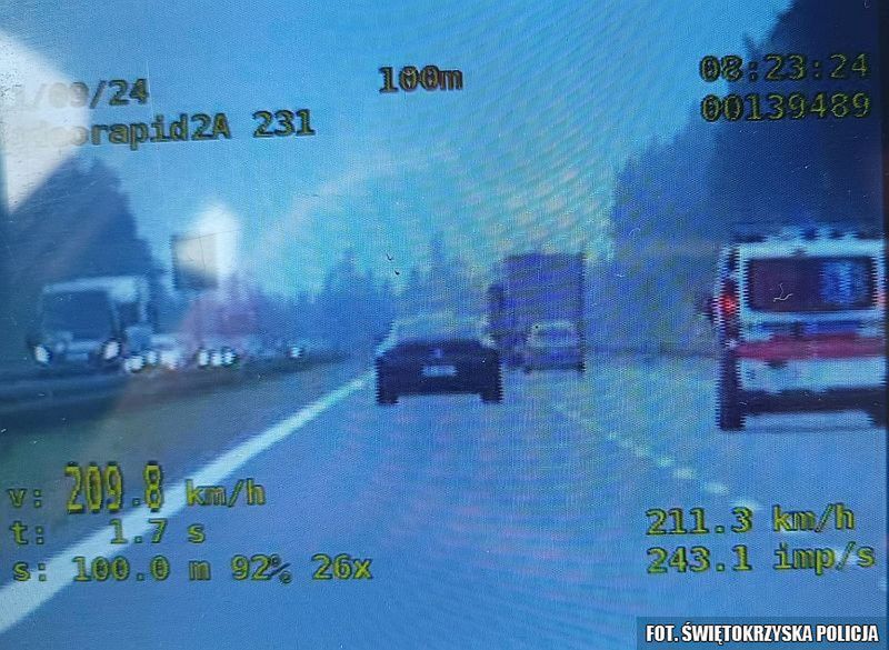 Za szybko. 209 km/h po „esce”!