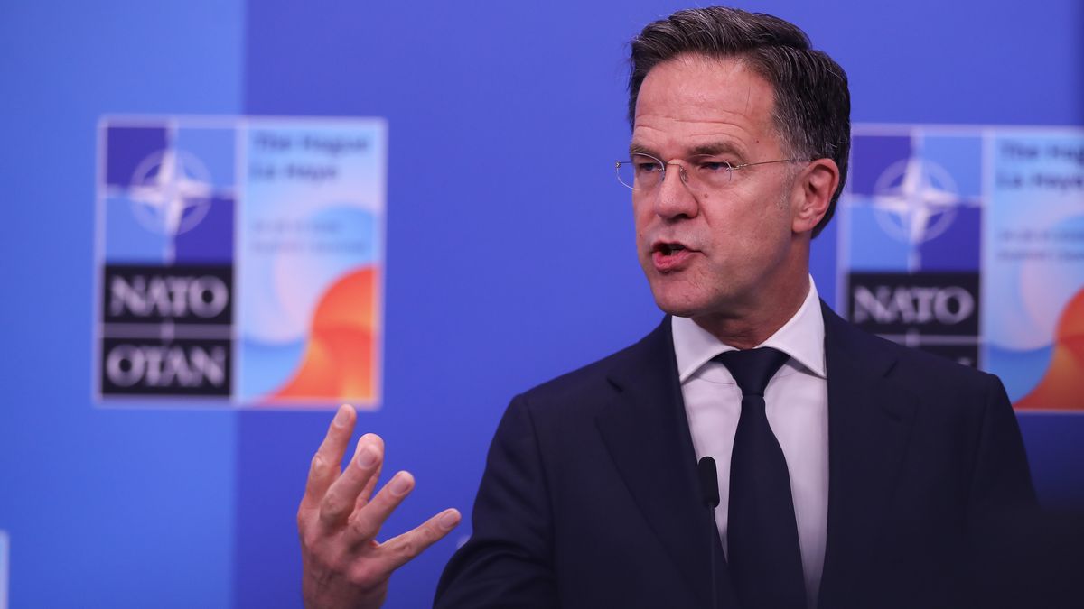 Mark Rutte, NATO Secretary General, arrives at the NATO Summit at the World Forum in The Hague, Netherlands, on June 25, 2025. The North Atlantic Treaty Organization (NATO) is an international political and military organization established by the North Atlantic Treaty. Its members commit to protecting each other from any threat. The NATO Summit takes place this year in The Hague, where the NATO Public Forum and the NATO Summit Defense Industry Forum are held. (Photo by Klaudia Radecka/NurPhoto via Getty Images)