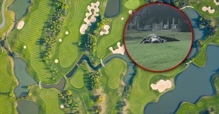 Wielki aligator na polu golfowym. To zdjęcie mrozi krew w żyłach
