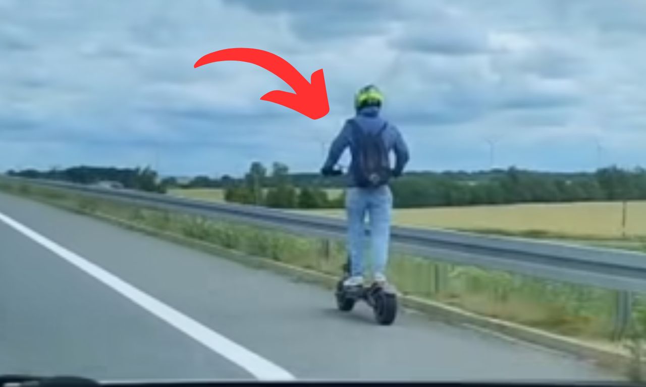 Pędził hulajnogą po obwodnicy. Internauci zdziwieni. "Dawca organów"
