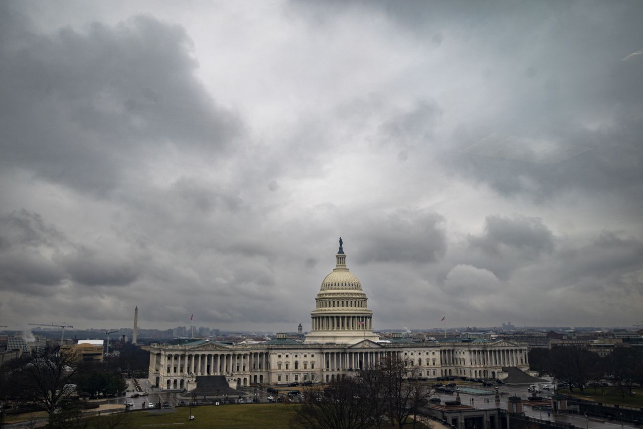 The US Capitol in Washington, DC, US, on Tuesday, Jan. 31, 2023. Republicans and Democrats are at odds over raising the federal borrowing cap, which is on track to be breached later this year unless Congress acts. Photographer: Al Drago/Bloomberg via Getty Images