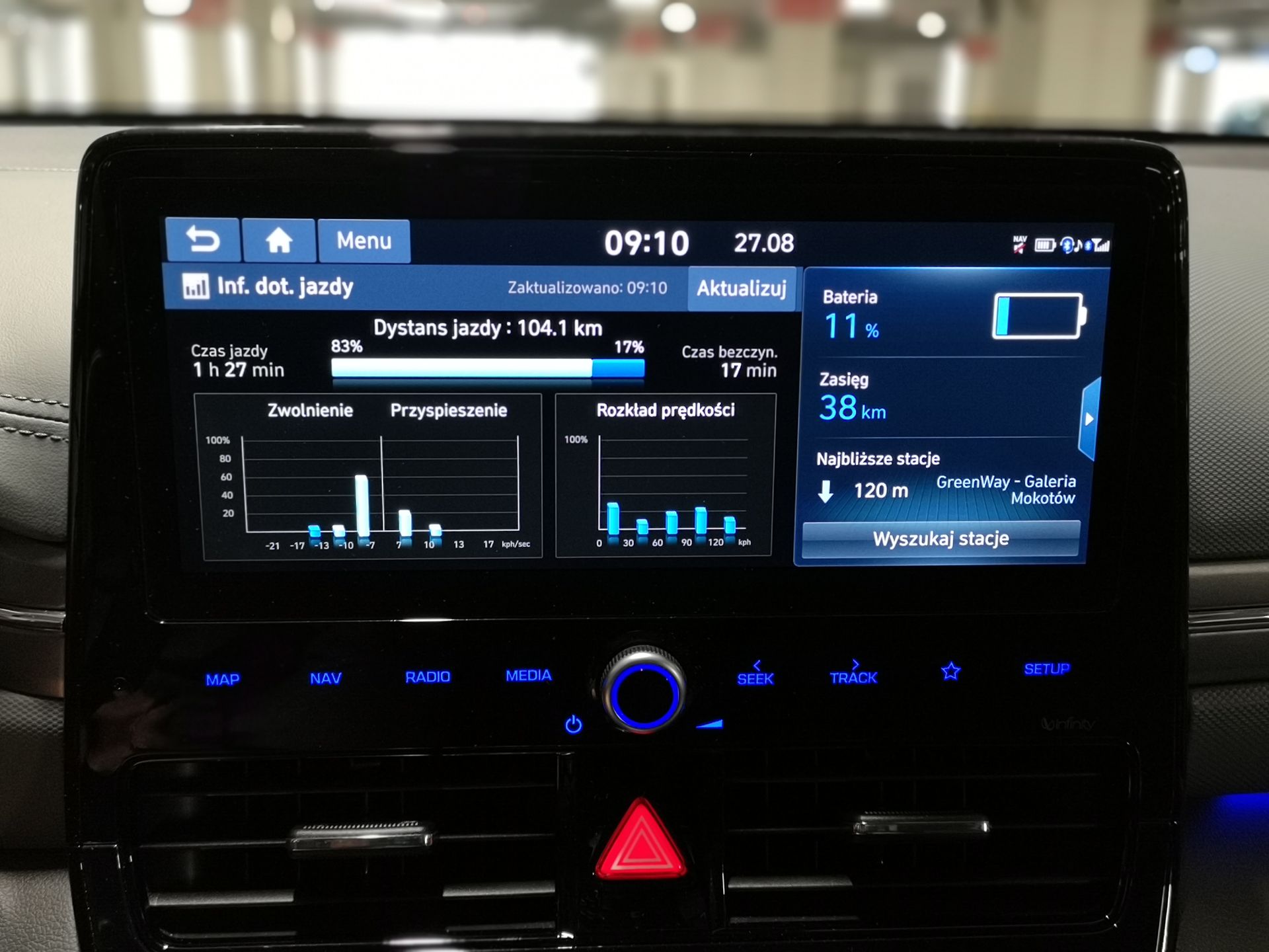 Hyundai Ioniq Electric: System zarządzania energią i audio Infinity 12