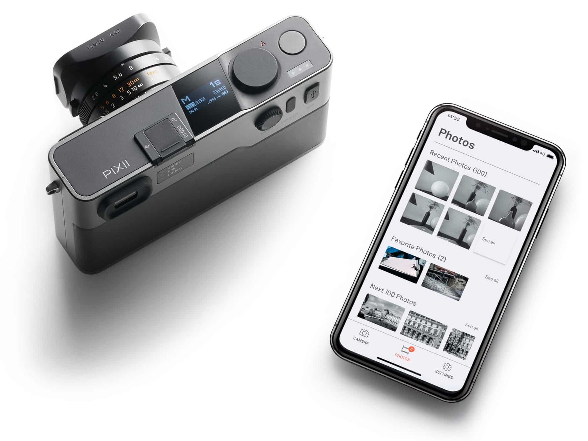 Pixii ma 12 Mpix, matrycę APS-C, 4 GB wewnętrznej pamięci i brakuje mu ekranu 1