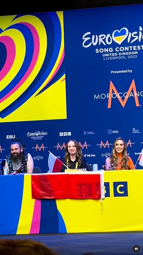 Blanka na konferencji prasowej