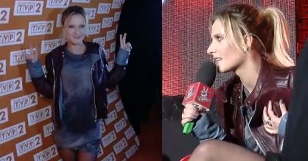 Markowska w krótkiej "sukience"...