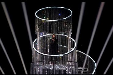 Reprezentantka Izraela w czasie konkursu Eurowizji w 2025r. 