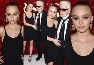 18-letnia Lily-Rose Depp nerwowo ściska rękę "mentora" na ściance (ZDJĘCIA)