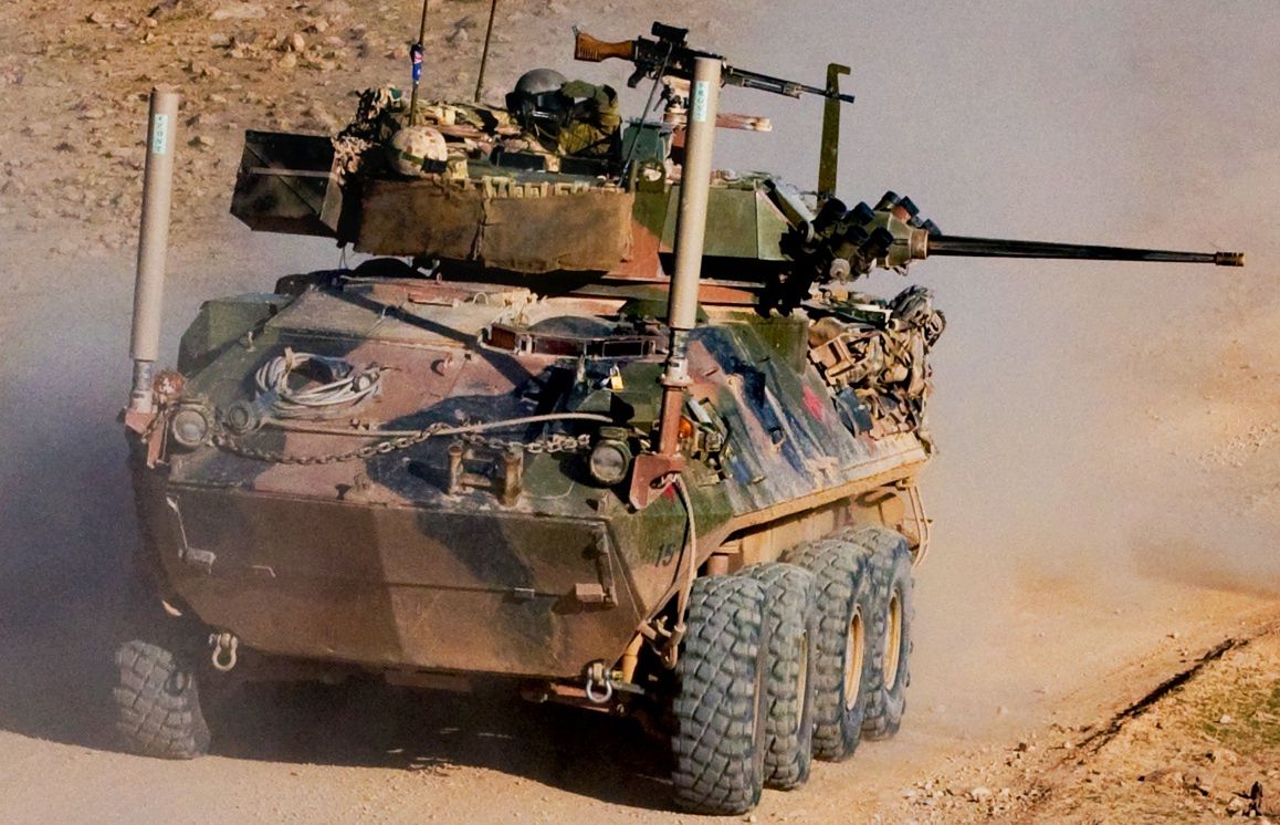 Australijski opancerzony wóz bojowy ASLAV w Afganistanie, 29 marca 2011 roku. ASLAV-y uzbrajane są standardowo w 25-mm działko M242 Bushmaster Coraz dwa 7,62-mm km MAG58