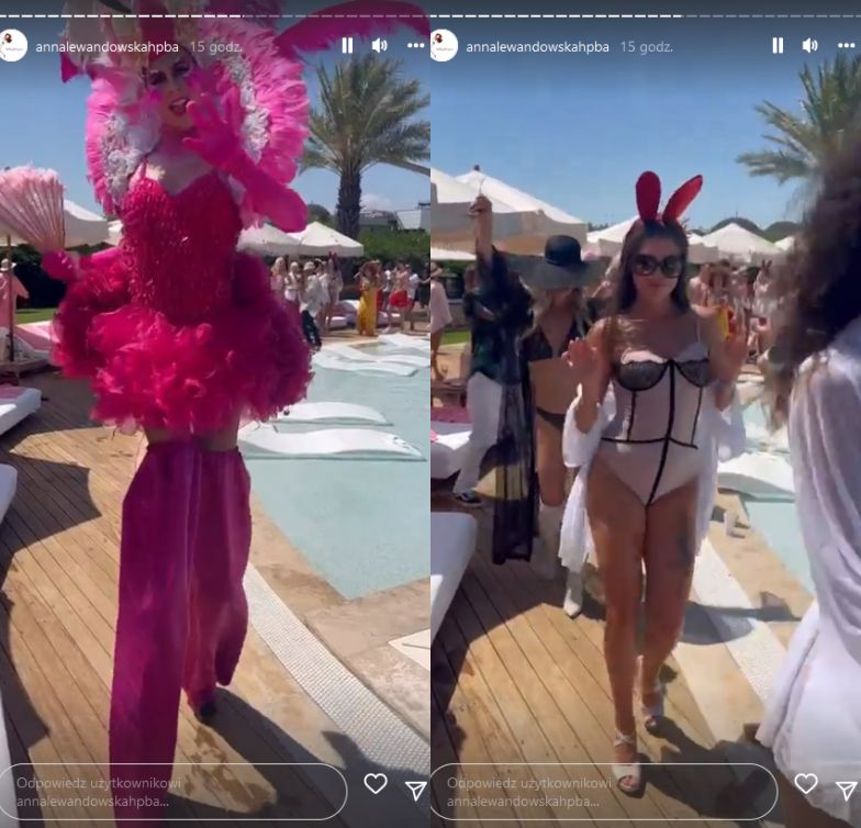 Anna Lewandowska imprezuje nad basenem