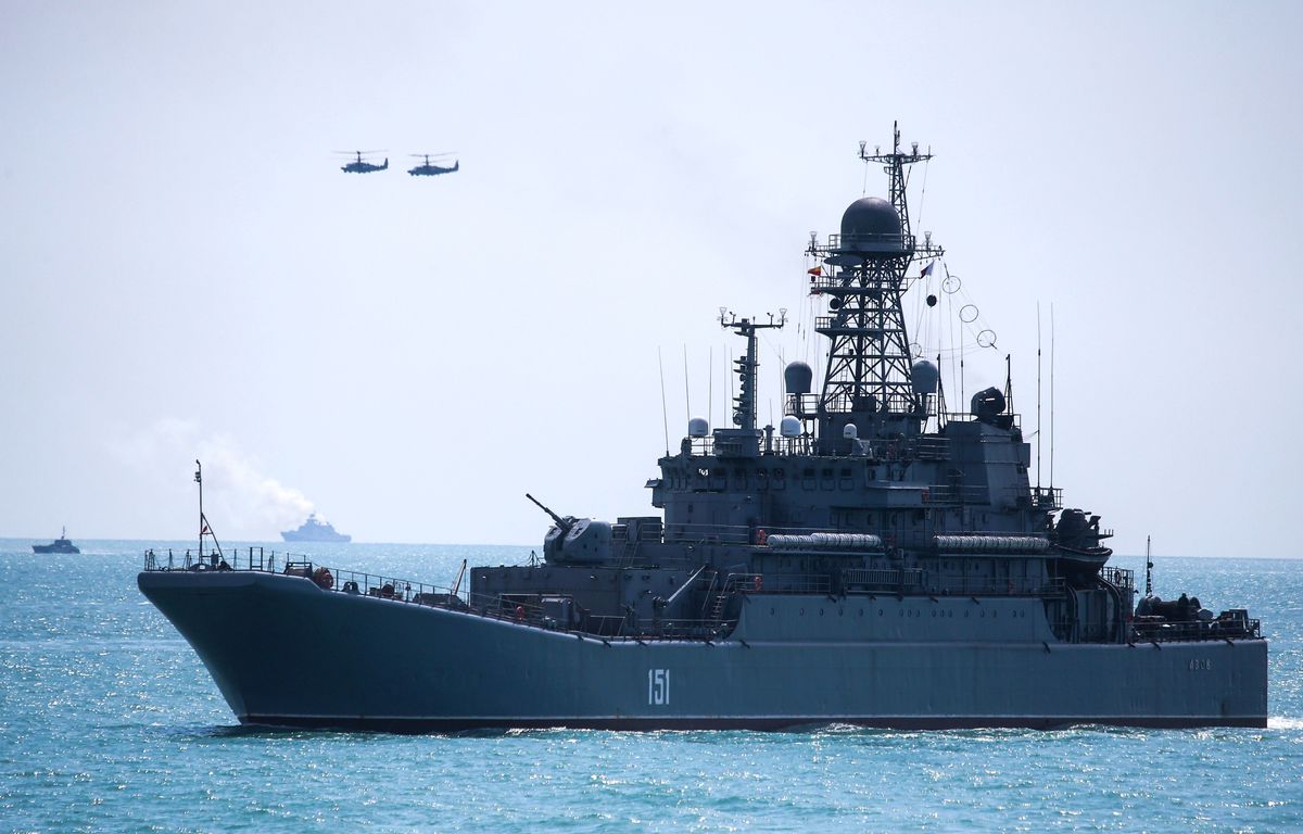 Rosyjska armada na Pacyfiku. Okręty mają wsparcie z powietrza