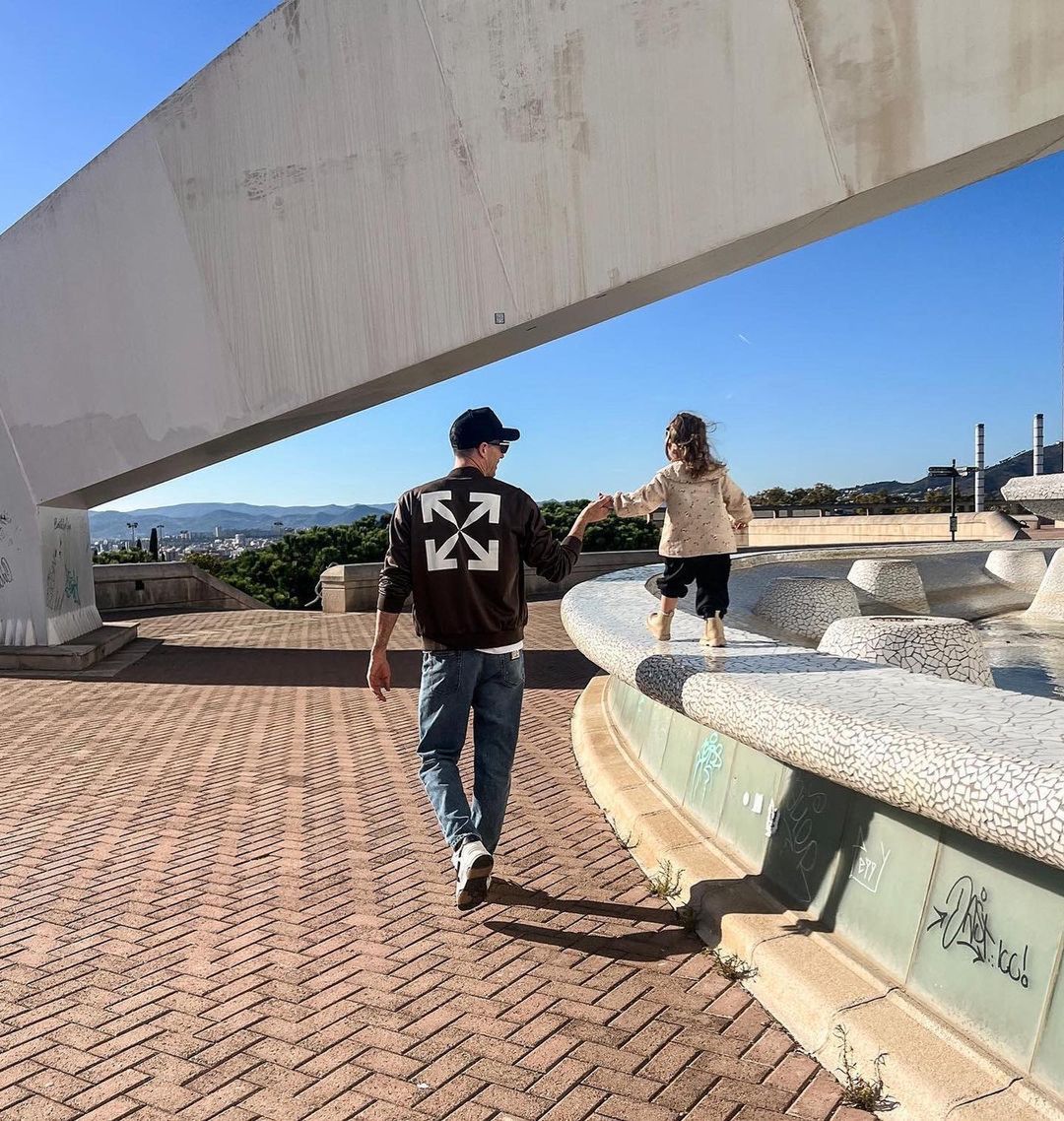Robert Lewandowski z córką