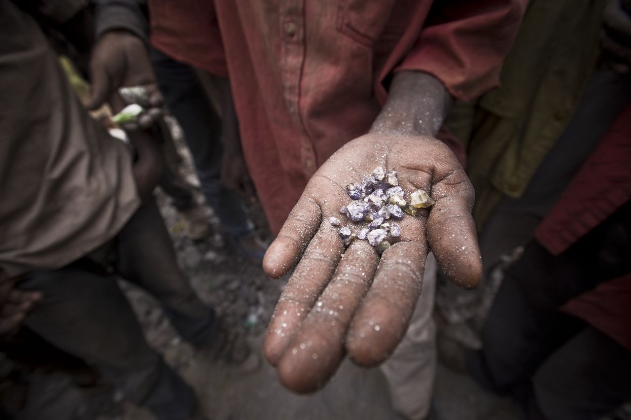 The man found a diamond. This will help him get out of debt.