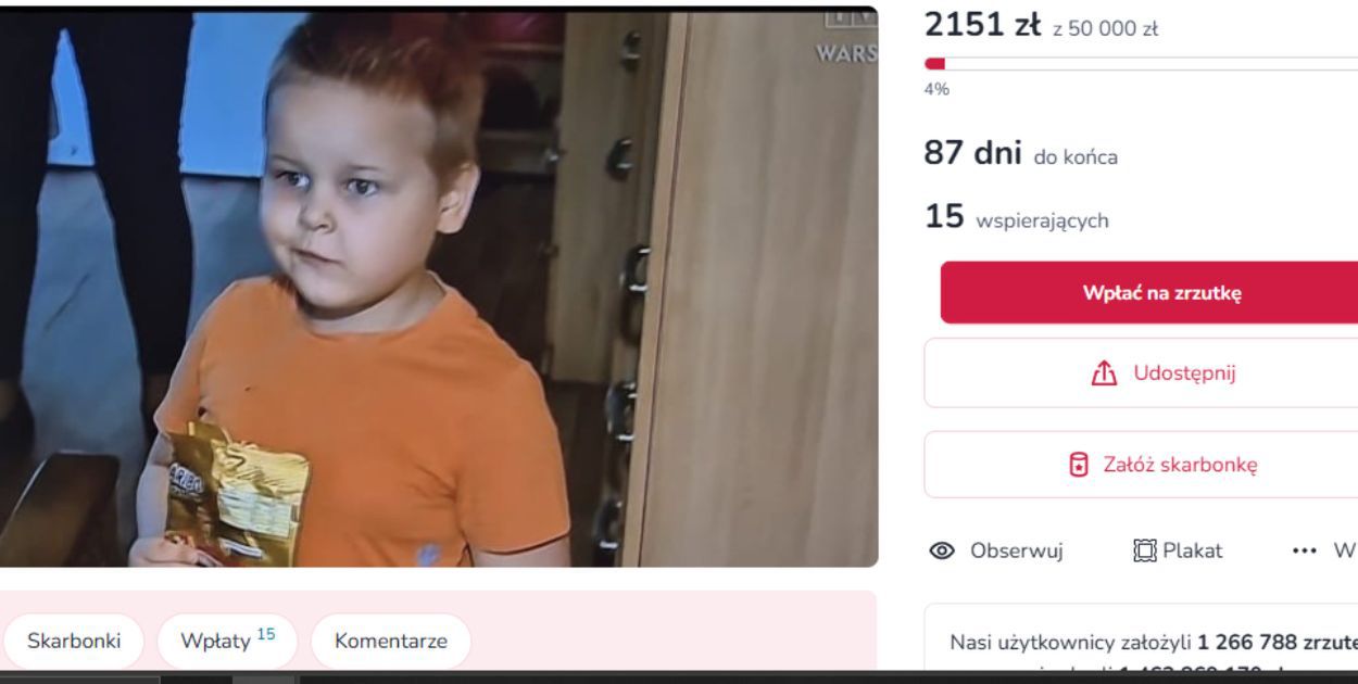 Zbiórka dla Adasia
