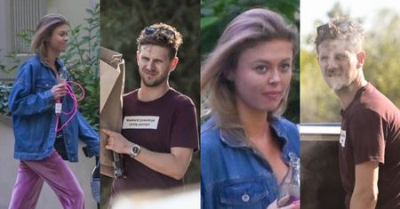Antek Królikowski i Joanna Opozda pakują się po weselu w pałacu. Napis na koszulce nie pozostawia żadnych złudzeń... (ZDJĘCIA)
