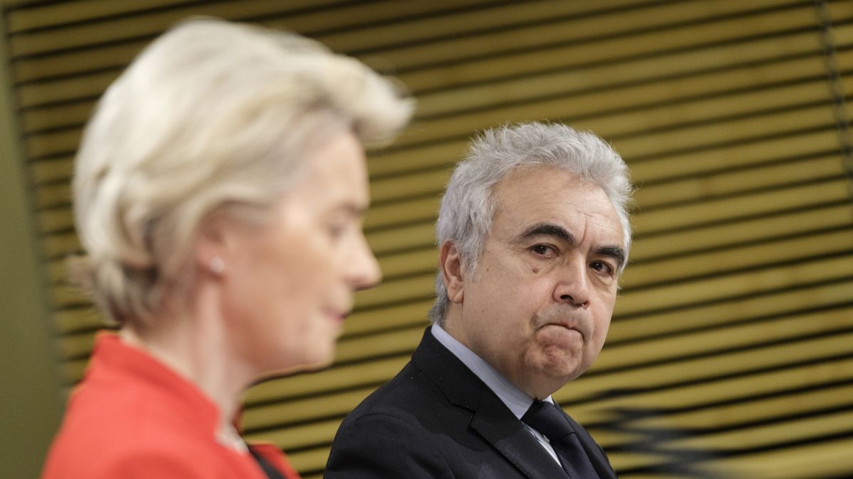 BRUSSELS, BELGIUM - DECEMBER 12: President of the European Commission Ursula von der Leyen (L) and the Executive director of the International Energy Agency Fatih Birol (R) talk to media in the Berlaymont, the EU Commission headquarter on December 12, 2022 in Brussels, Belgium. They talked about REPowerEU: perspectives for EU gas supply in 2023. (Photo by Thierry Monasse/Getty Images)
