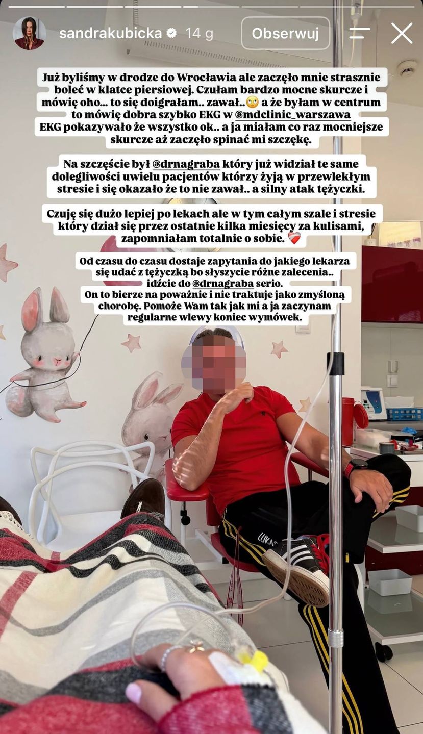 Sandra Kubicka trafiła do szpitala
