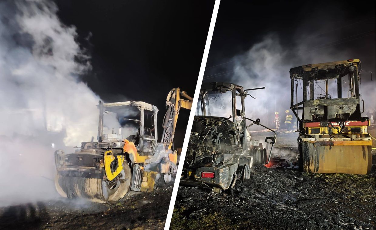 Podpalenie maszyn budowlanych na Pomorzu. Policja potwierdza