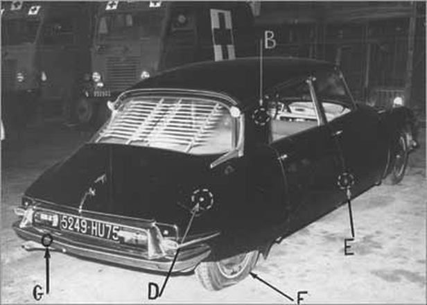 Ostrzelany Citroën DS