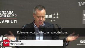 UFC: David Allen zachwycony debiutem w Polsce