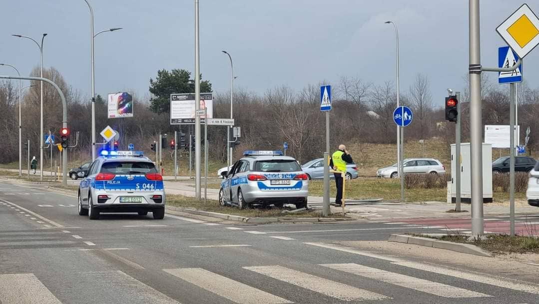 Wypadek dwóch radiowozów w Kielcach