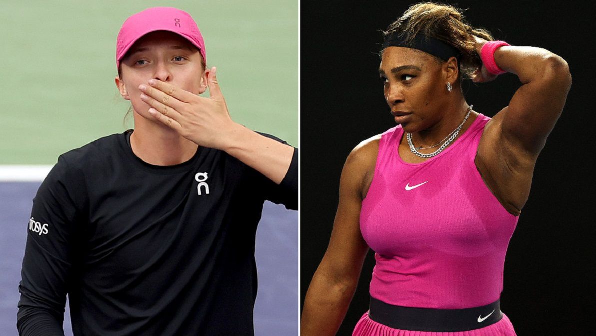 Getty Images / Matthew Stockman / Graham Denholm / Iga Świątek i Serena Williams