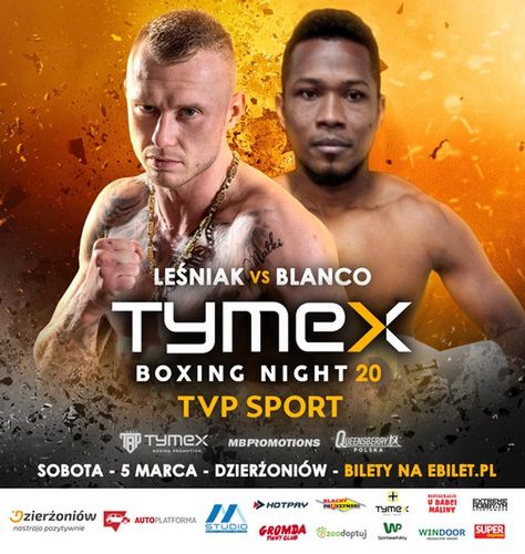 Michał „Szczupson” Leśniak (14-1-1, 3 KO) zmierzy się z Wilberem Blanco na gali „Tymex Boxing Night 20