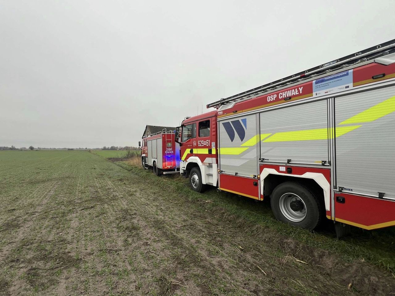 Tragedia w Osieku - w pożarze domu zginęła kobieta