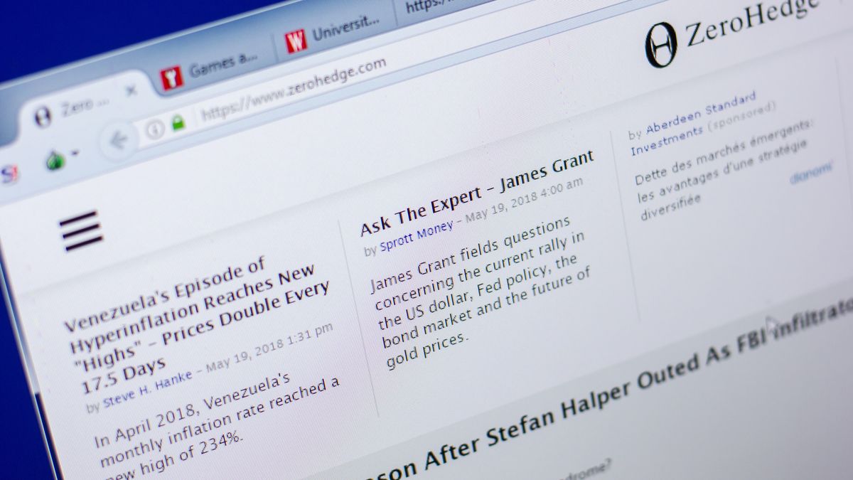ZeroHedge oskarżany jest o prorosyjską dezinformację 